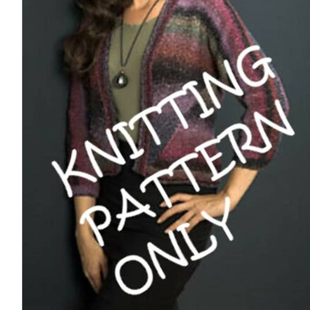 New Vanessa Ewing Plymouth Yarn 2523 Womans Open Front Cardigan Knitting Pattern